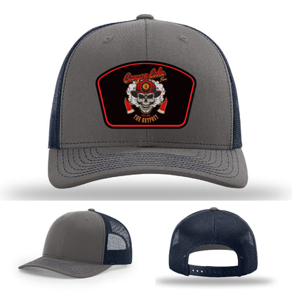 Firehouse tough Canyon Lake firefighter hat with custom patch