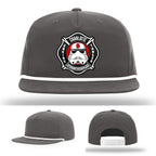 Charlotte firefighter gear hat with Station 9 custom patch