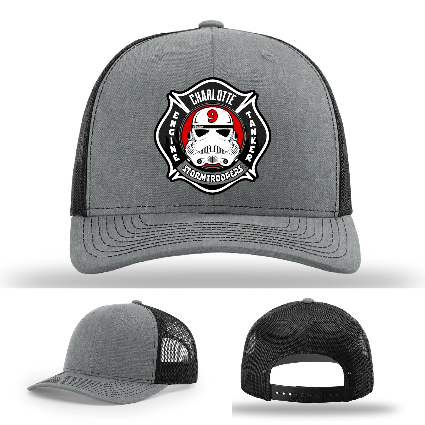 Charlotte Fire Department Station 9 firefighter pride hat