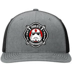 Charlotte Fire Department Station 9 hat full grain leather patch