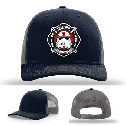 Charlotte firefighter Station 9 hat with durable leather patch
