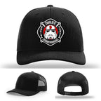 CFD Station 9 firefighter hat durable leather patch design