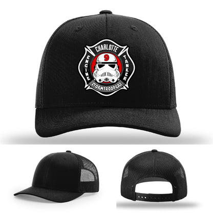 CFD Station 9 firefighter hat durable leather patch design