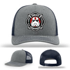Charlotte Fire Station 9 firefighter hat with leather emblem