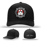Charlotte firefighter hat with Engine and Tanker 9 leather patch