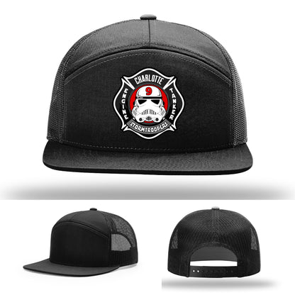Station 9 Charlotte FD hat with handcrafted leather patch
