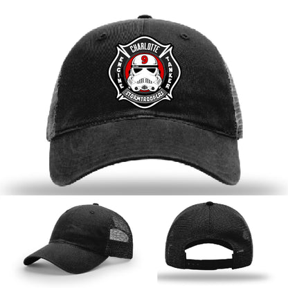 Charlotte Fire Department Station 9 leather patch firefighter gear