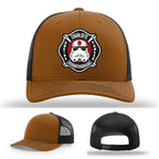 Charlotte firefighter hat custom leather patch for Station 9
