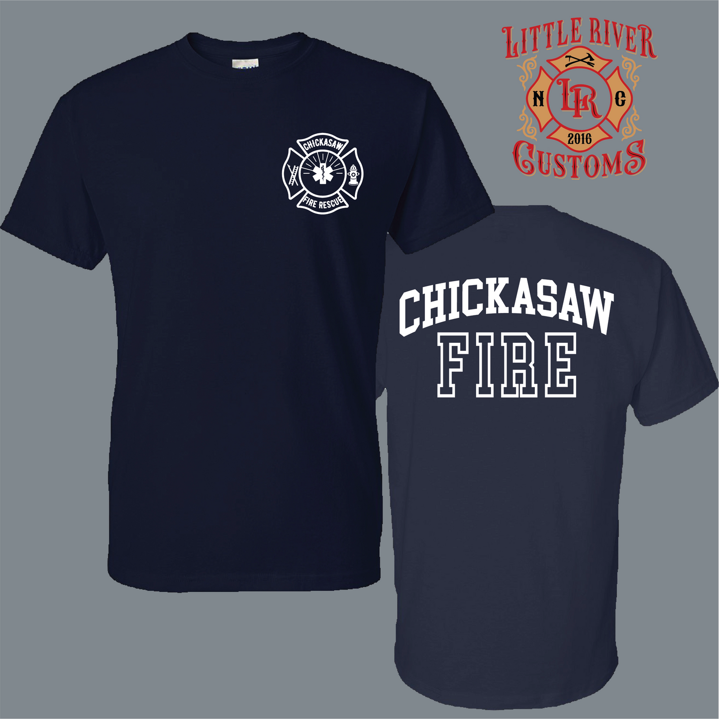 Chickasaw Fire Department firefighter shirt design