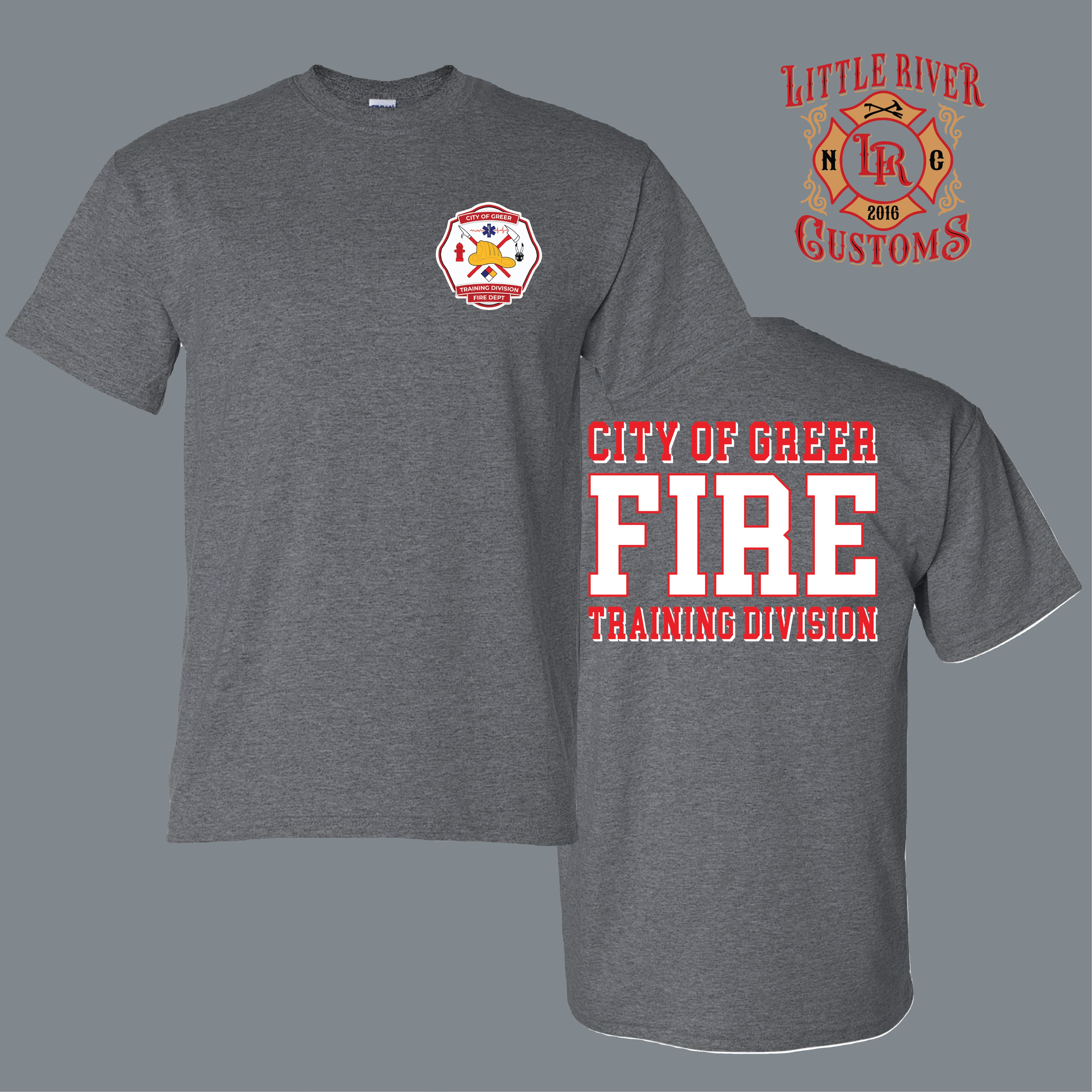 City of Greer Training Division T Shirt Firefighter Apparel ...