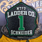 Leather firefighter shield classic custom helmet design