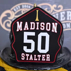Custom helmet shield classic handmade leather firefighter gear