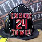 Classic custom helmet shield leather firefighter helmet front