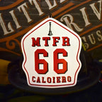 Firefighter shield classic custom helmet leather front