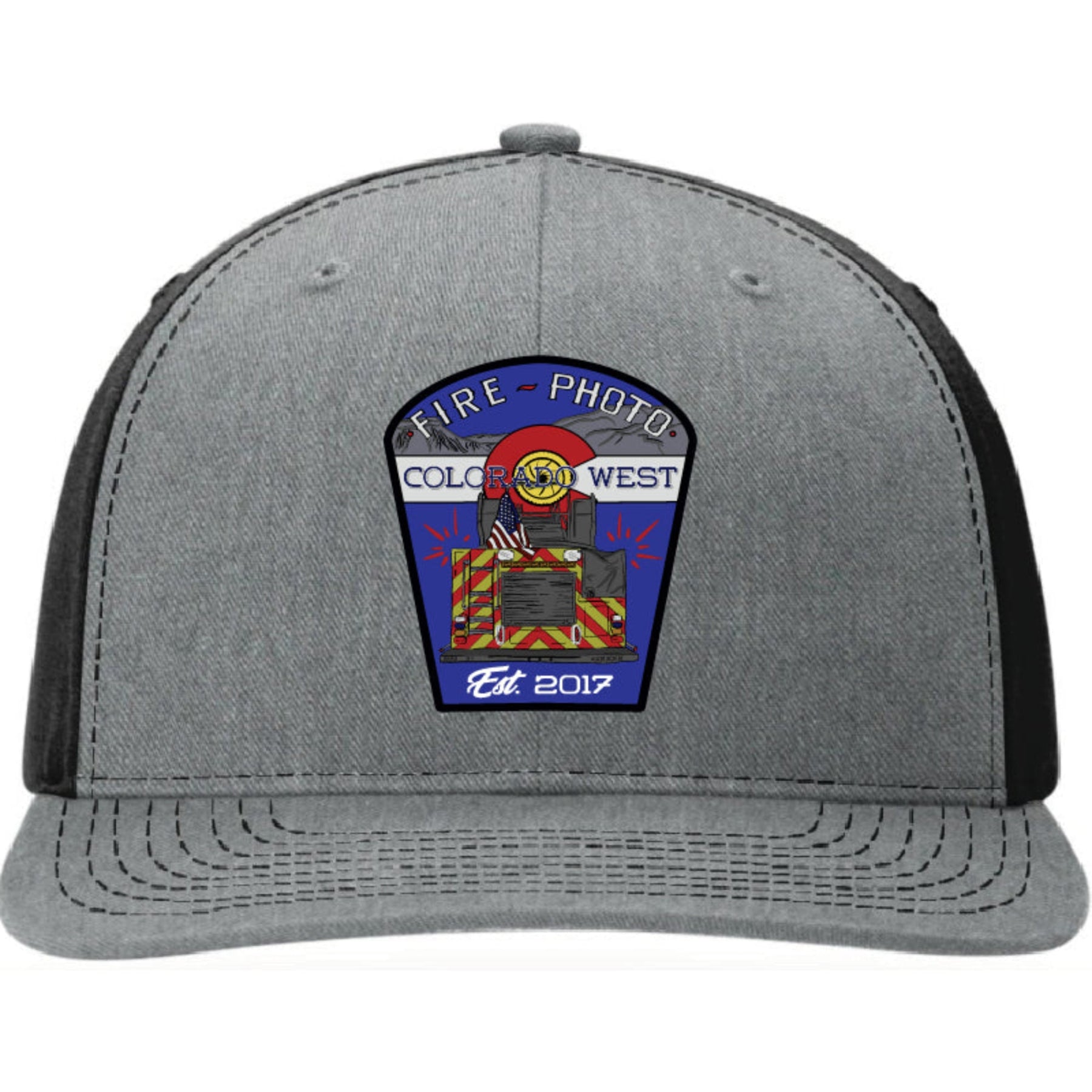 Colorado West Fire Photo leather patch firefighter hat with official logo