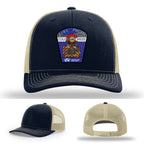 Leather patch firefighter hat featuring Colorado West Fire Photo artwork