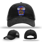 Custom firefighter hat crafted with Colorado West Fire Photo logo patch