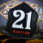 Company Shield firefighter helmet shield handmade leather