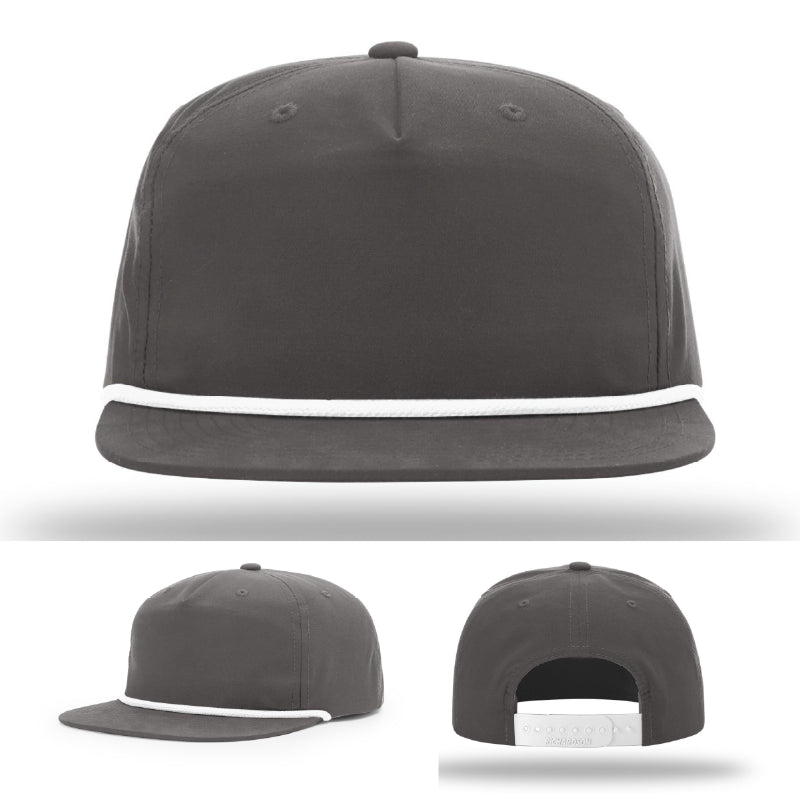 Blank firefighter station hat showing patch layout