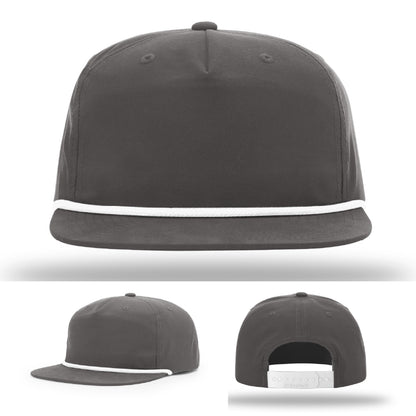 Blank firefighter station hat showing patch layout