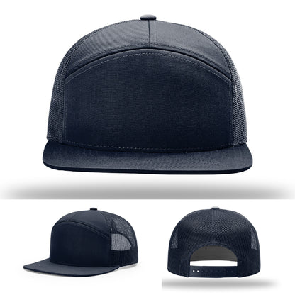 Blank custom hat showing firefighter patch placement
