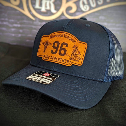 Custom leather patch hat for business or team identity