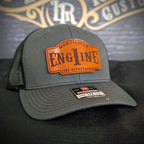 Custom hat with firefighter station details on patch