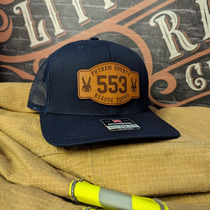 Firefighter custom hat with clipart and text patch
