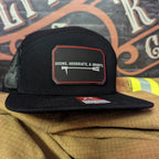 Custom memorial leather patch hat with full color detail