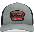 Custom state design leather patch hat with full color background