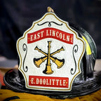 Leather firefighter chief shield officer helmet custom front