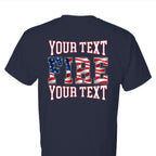 Custom firefighter duty shirt back with department design