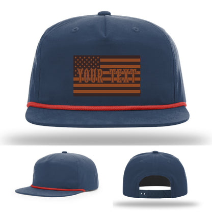 Firefighter hat variant with flag layout patch