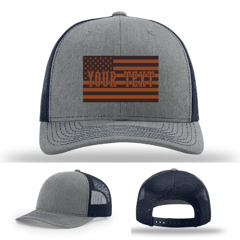 Custom firefighter hat variant with flag patch