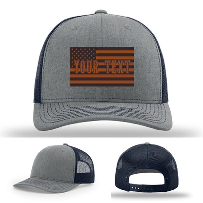 Custom firefighter hat variant with flag patch