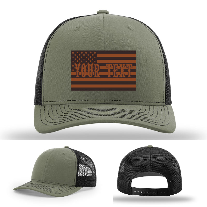 Firefighter station hat variant with flag patch