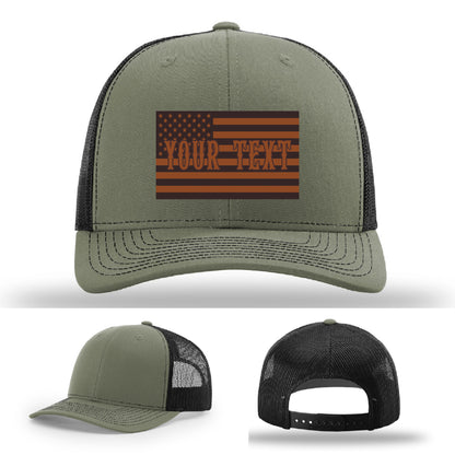 Firefighter station hat variant with flag patch