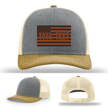 Custom hat variant with clean flag patch design
