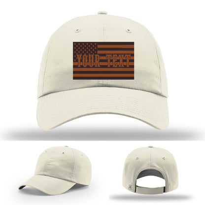 Variant station hat with flag patch detail