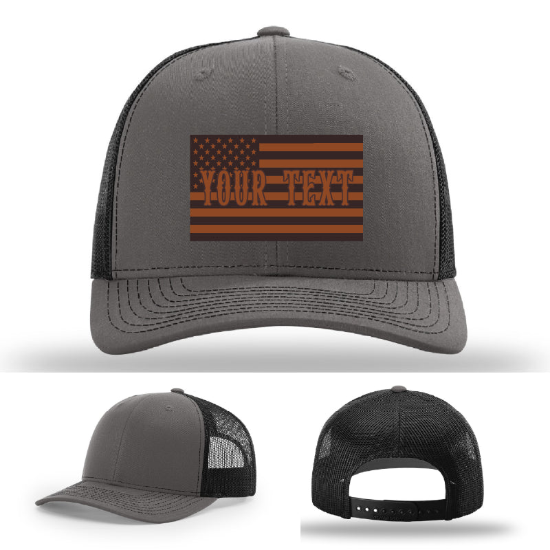 Station hat variant showing bold flag patch