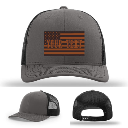 Station hat variant showing bold flag patch