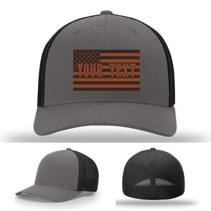 Custom hat variant with firefighter flag patch