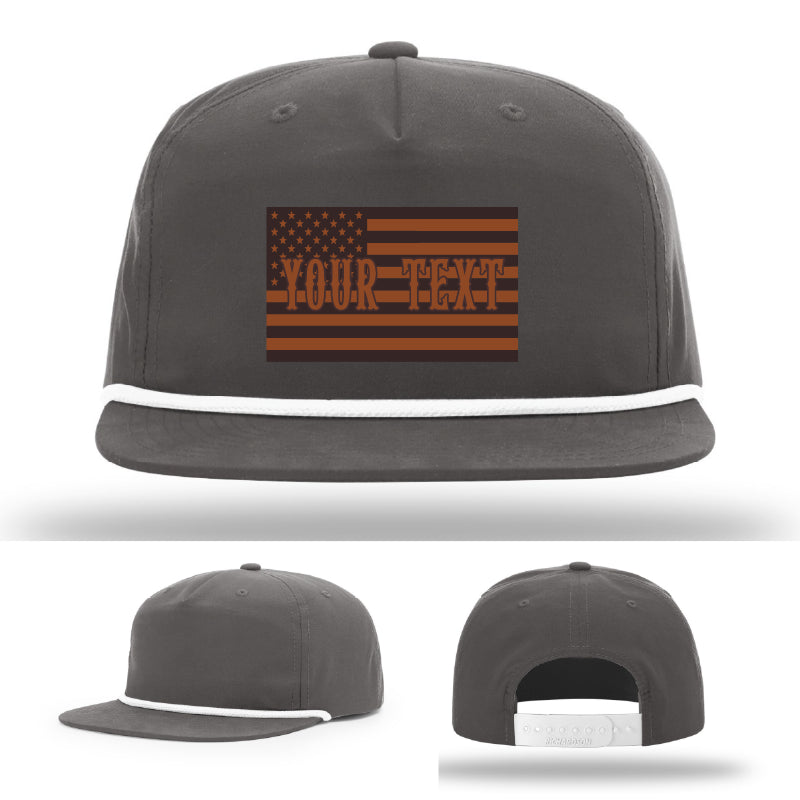 Custom hat variant with flag patch detail