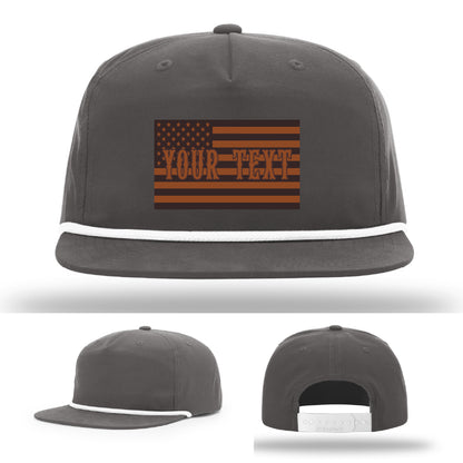 Custom hat variant with flag patch detail