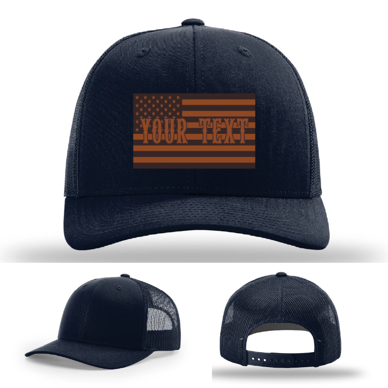 Station hat variant showing flag patch detail