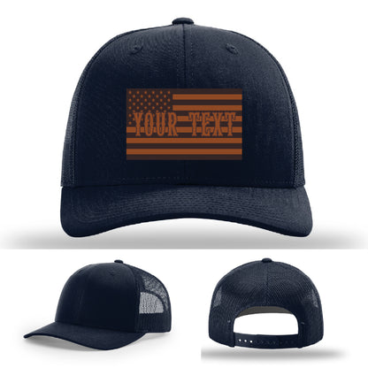 Station hat variant showing flag patch detail