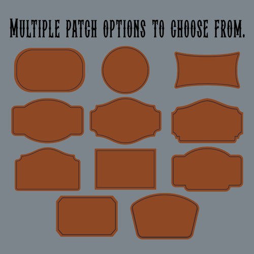 Patch shape options for custom leather patch hats