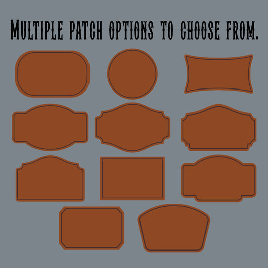 Patch shape options for custom leather patch hats