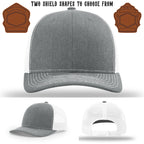 Firefighter hat with two shield patch style examples