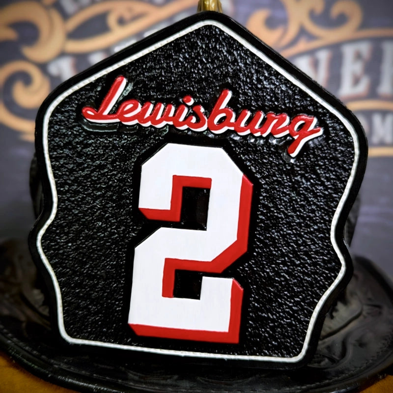 helmet shield presented for clear fire service recognition